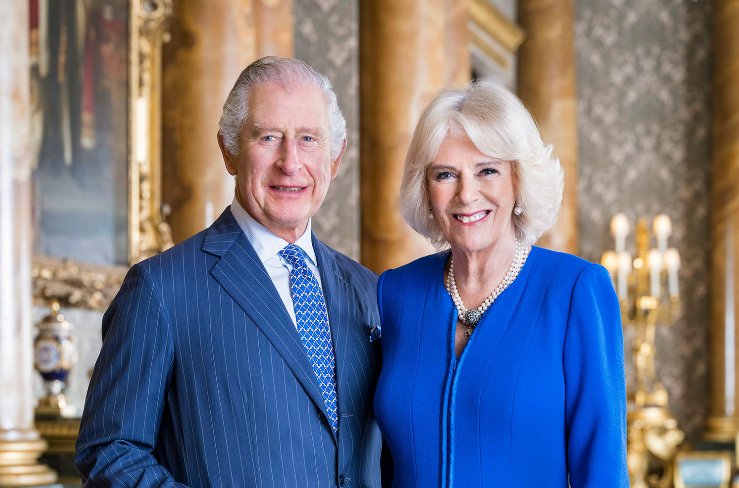 Kong Charles og hans kone Camilla i et bilde publisert av det britiske kongehuset 4. april i år.