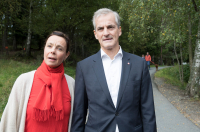 Ap-leder Jonas Gahr Støre og kona Marit Slagsvold.