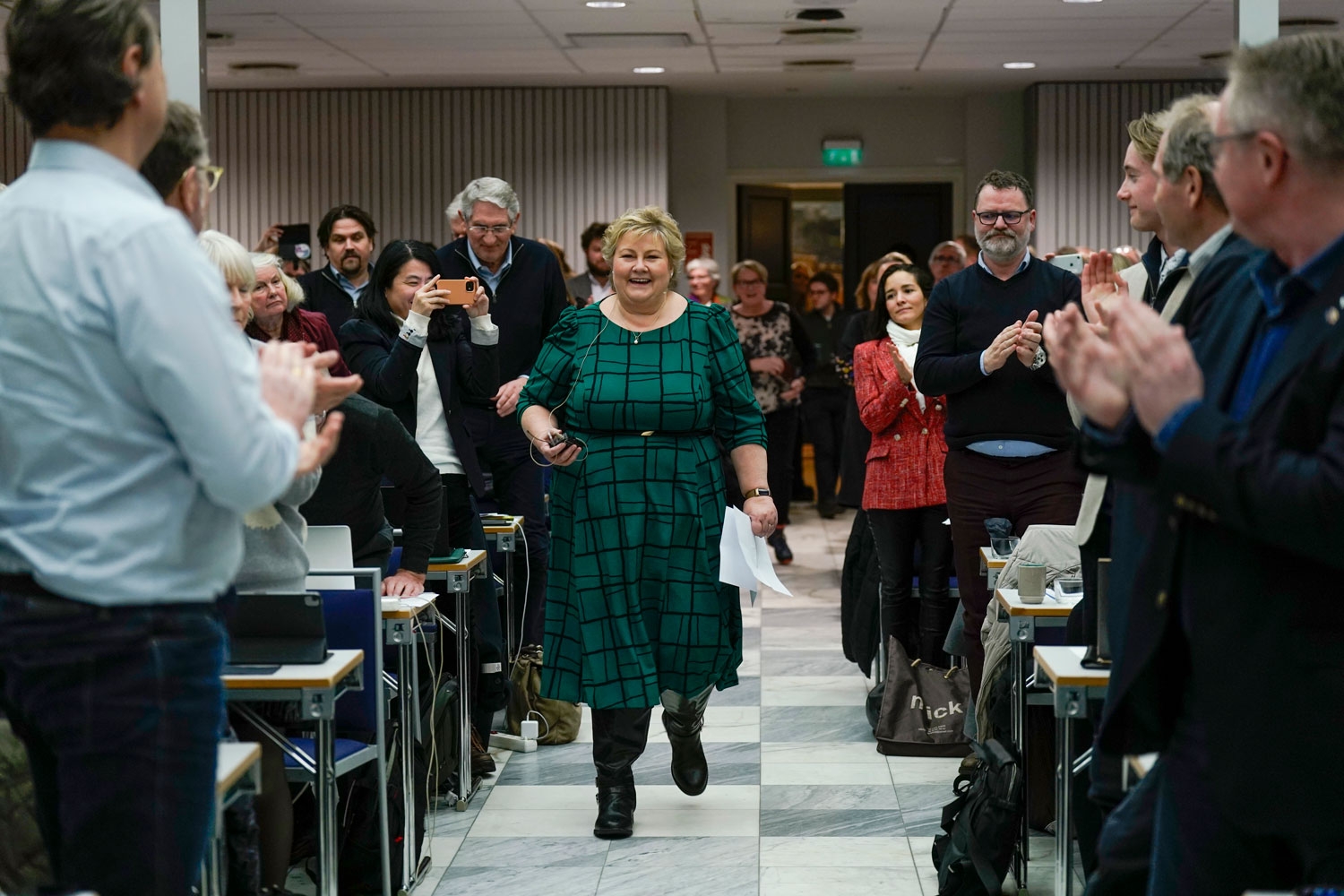 Høyre-leder Erna Solberg kan glede seg over stadig bedre målinger. 