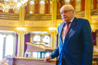 Martin Kolberg (Ap) gir seg i politikken, her fra Stortinget i 2021.